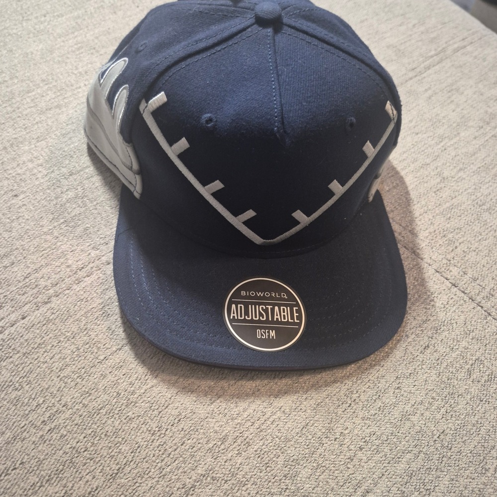 Bioworld My Hero Academia Dabi Snapback Hat Navy Blue Flame Graphic OSFM Cap
